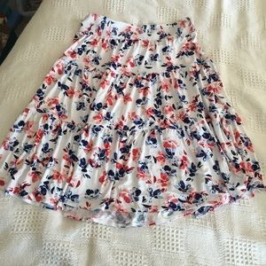 A floral skirt.